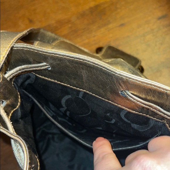 Salvatore Ferragamo Metallic Gold Shoulder Bag - Picture 11 of 12